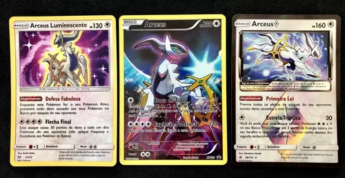 Carta Pokemon Lendário Arceus Full Art Gerações + Brindes