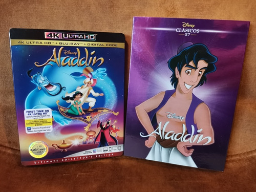 Colección Aladdin Disney 4k Ultra Hd Blu Ray Y Dvd 