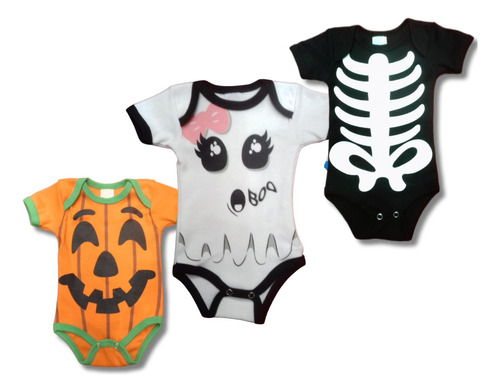 Set De 3 Piezas Pañaleros Para Bebés Temporada De Halloween
