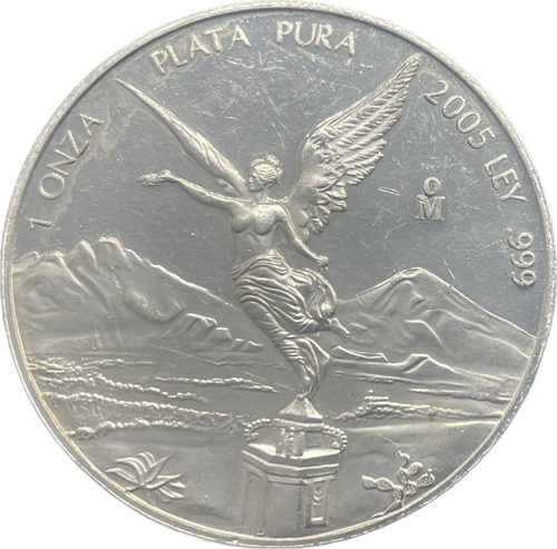 Onza 2005, Proof, Acabado Espejo, Plata Pura, Serie Libertad