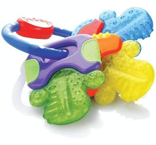 Nuby Ice Gel Mordedor Llaves, 1 Paquete Multicolor