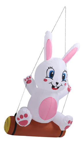 Decoración Inflable Con Diseño De Conejo De Pascua, Led, 3,9