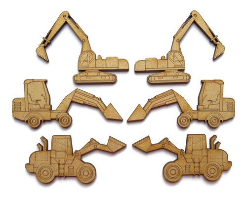 Formitas Formas Madera Tractor Tractores Tractorcitos X15