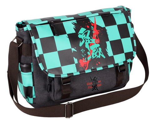 Mochila De Bandolera De Mensajero De Lona Con Estampado De Anime .