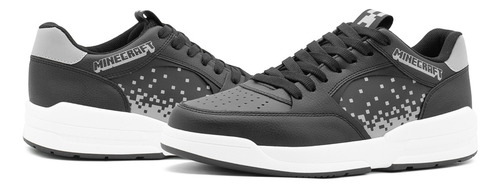 Tenis Minercraft Para Hombre Creeper Pixelado Yuyin Comodo Negro Urbano