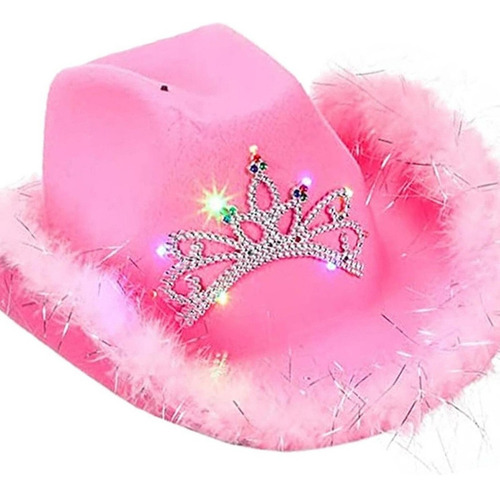 Hu Sombrero De Vaquero Rosa - Gorro De Princesa Vaquera For