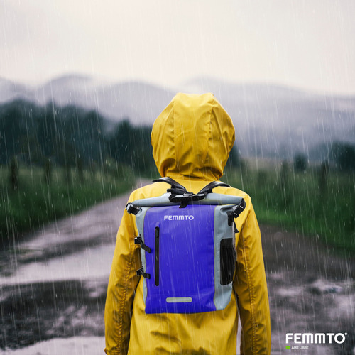 Imagen 9 de 10 de Mochila Estanco De Aire Libre 25 Lts Femmto Mochilero Viaje