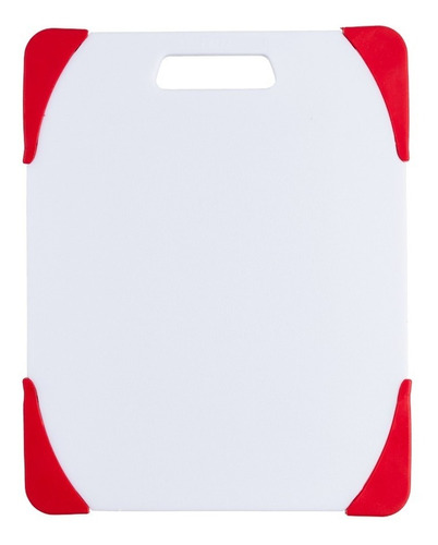 Tabla Para Picar De 8x10 Cm. Ekco Evolution De Polipropileno Color Blanco y rojo Vanguardia