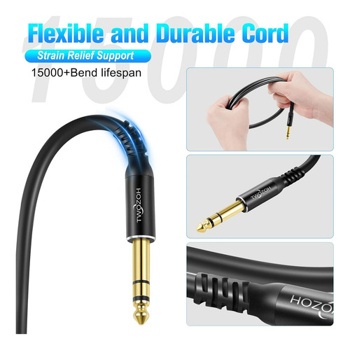 Cable Twozoh Xlr Macho A Conector Trs De 1/4 De Pulgada, ...