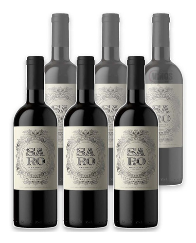 Vino Saro Blend De Tintas Caja X6 Unidades Bodega Bressia