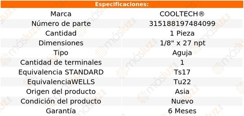 (1) Bulbo Indicador Temperatura Dodge Cb300 6 Cil 3.7l 73/80