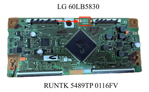 Tarjeta Tcon 65lb5830 Runtk 5489tp 0116fv (Usado)