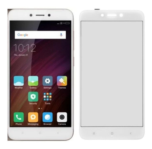 Protector Vidrio Blanco Compatible Con Xiaomi Redmi 4x