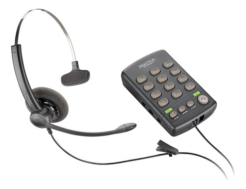 Auricular Telefónico Plantronics Practica T110 | Con Detalle Negro
