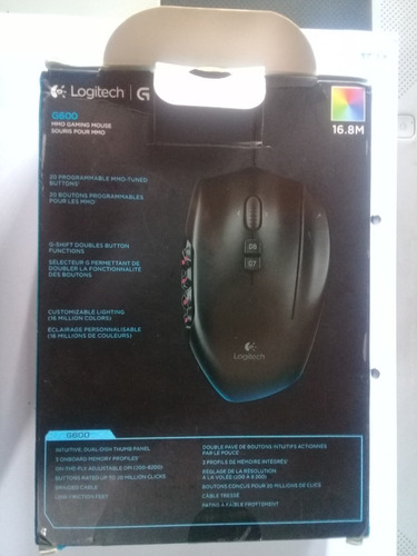 Imagen 3 de 4 de Logitech G600 Mouse Gaming Mmo Con 20 Botones Programables
