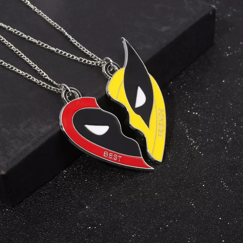 2collar Deadpool Y Wolverine Deadpool X Wolverine Con Cadena