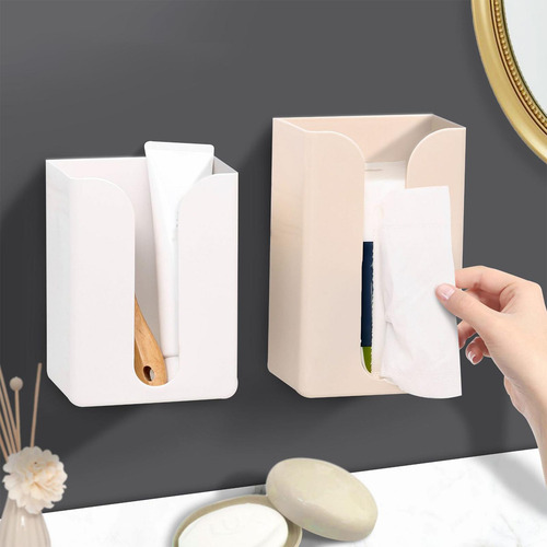 Caja De Cubierta De Papel Tisú Estante De Baño Beige