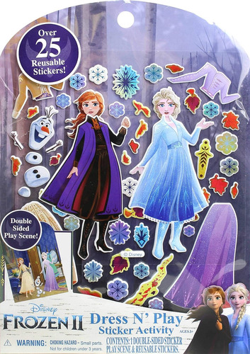 Etiquetas Adhesivas Frozen 2 Viste Y Juega Azul Frozen 2