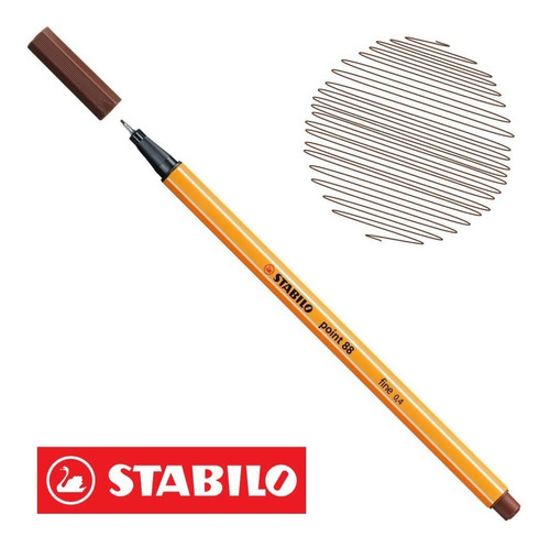 Stabilo Microfibra Point 88 X Unidad Color 45 marron