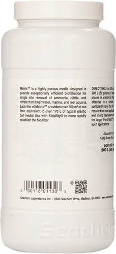 Matrix Seachem Material Bio Filtro Acuario Bacterias 1 Litro