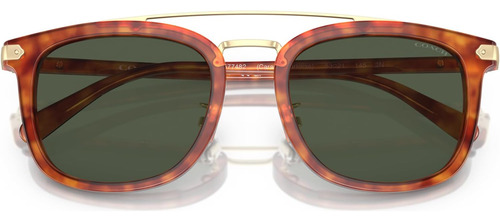 Coach Hc8382 Gafas De Sol, Verde Caramelo Sólido, 53 Mm