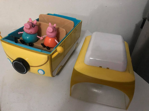 Peppa Pig Figuras Carro Combi Camper Juguete Amarillo (Usado)