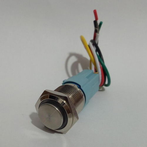 16mm 12v Interruptor De Metal Led Botón Pulsador