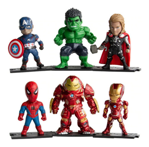 Avengers Figuras 8 Cm Set Completo De 6 Pcs/spider/hulk/thor