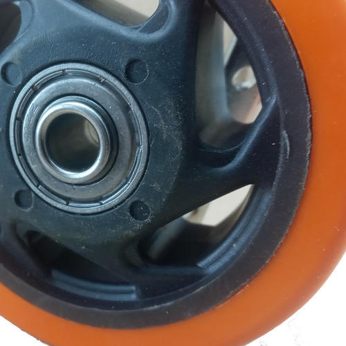 4x Roda Rodinha De Pu 3 Pol Rolamento Esfera Furo 10mm
