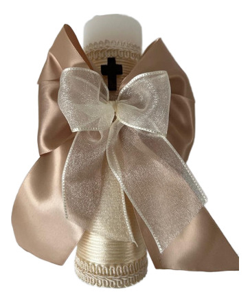 Kit Bautizo Elegante Para Niña/o Vela Toalla Concha Caja