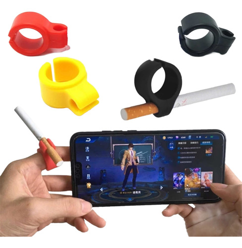 Anillo Soporte Porta Cigarro Silicona Gamer Oficina Paq C/12