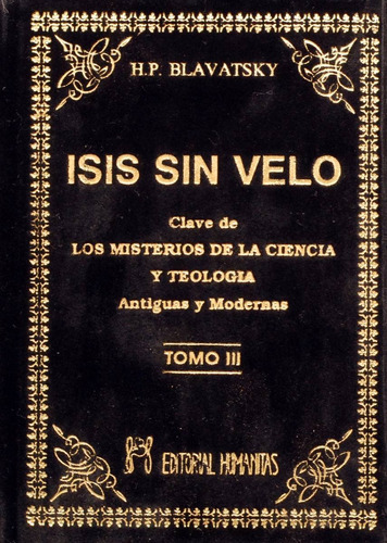 Libro Isis Sin Velo Tomo  3 (h.p.blavatsky)