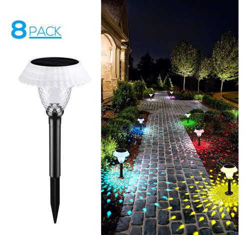 Leonlite Solares Pack For Senderos, Decorative Garden Lights of Various Colors, Solares For Senderos With 1200ma Battery, Lights of Garden Alimentadas Per Energía Solar