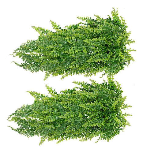 2 Plantas Colgantes Artificiales Con Forma De Helecho, Plást