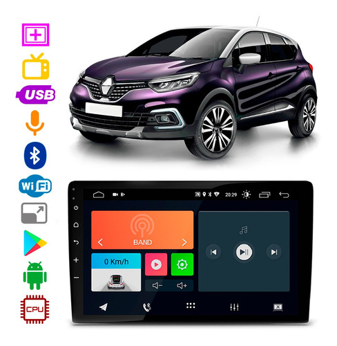 Multimidia Renault Captur 2018 A 2021 9 Pol Bt Android App