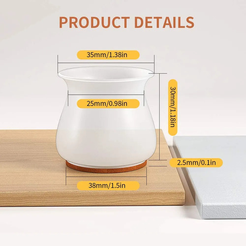 Almofada Cadeira Perna Cobre Tampa De Silicone Com Feltro 32