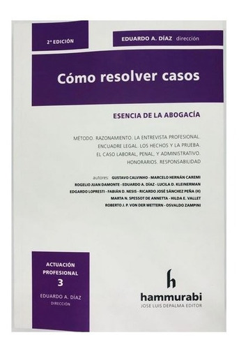 Cómo Resolver Casos, De Díaz -., Vol. 3. Editorial Hammurabi, Tapa Blanda En Español, 2019