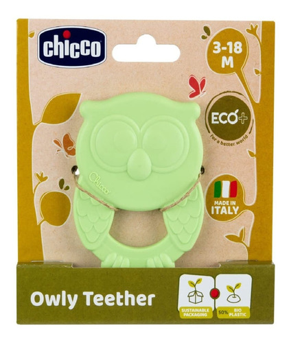 Mordedor Infantil Brinquedo De Bebes Owly Teether Eco Chicco