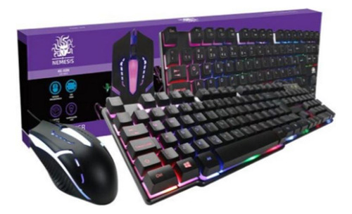 Kit Teclado E Mouse Usb Gamer Com Led Com Cabo