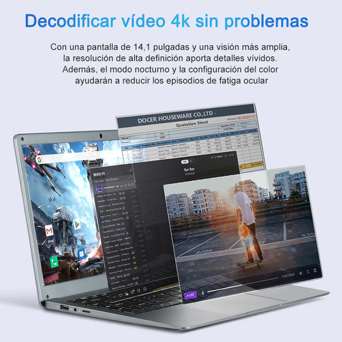 Laptop Space Gray Intel Celeron Uhd Graphics 600 Gunfrose Coolbook