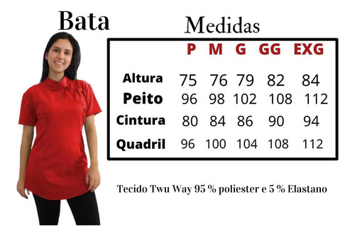 Imagem 2 de 2 de Bata Social Para Gerentes De Restaurantes E Padarias