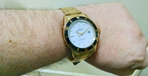 Relogio Masculino Champion Dourado De Vitrine Ca31266h
