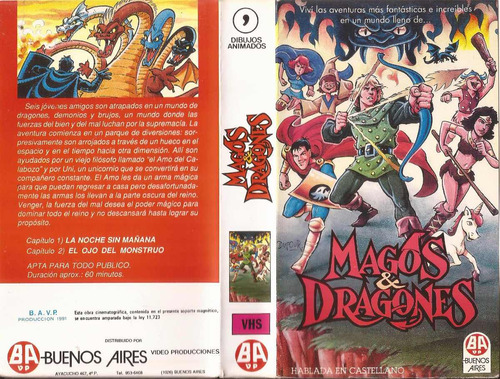 Magos Y Dragones Vhs Original Castellano