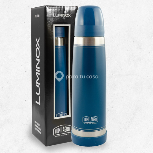 Imagen 2 de 11 de Termo Lumilagro Luminox Color De Acero Inoxidable 1lt
