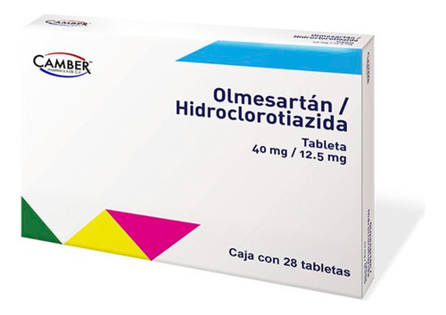 Olmesartan Hidroclorotiazida Camber 40/12.5mg 28 Tabs