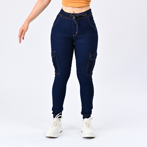 Pantalon Jogger Tipo Cargo Para Dama Con Stretch Itzi E462