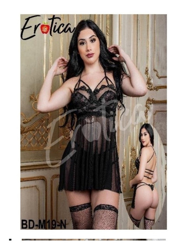 Imagen 3 de 3 de Lenceria Babydoll,encaje,ropa De Mujer+ Regalo