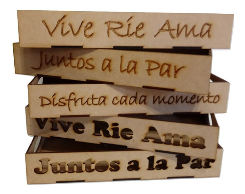 Bandeja Con Frases  Fibrofacil  15x30x5 Cm Morema Trece