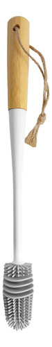 Cepillo Silicona Mango Madera P/botellas Full Circle - 13813 Gris