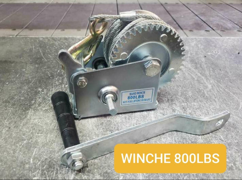 Winche Manual 800lb Con Piola 10 Metros